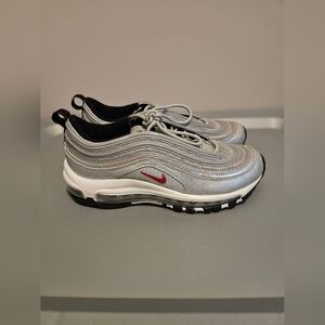 Red, Silver, And White Nike Air Max